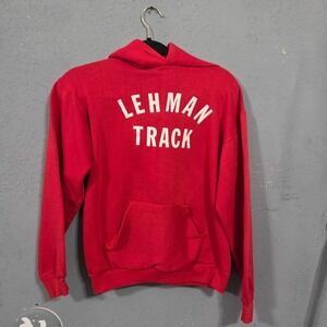 True Vintage Russell Athletic Lehman Track Hoodie Red Mens Small Made in USA